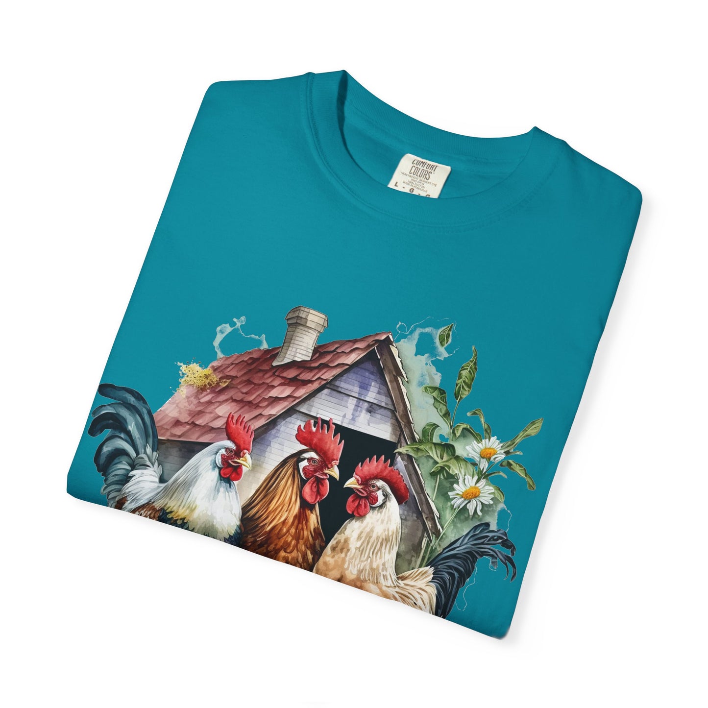 Rustic Rooster T-Shirt – Farmhouse Style Tee, Gift for Chicken Lovers, Casual Wear