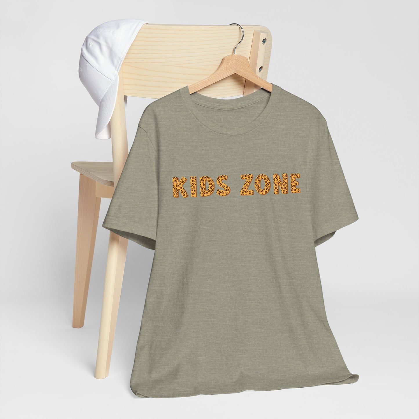 Kids Zone Daycare T-Shirt — Leopard Lettering