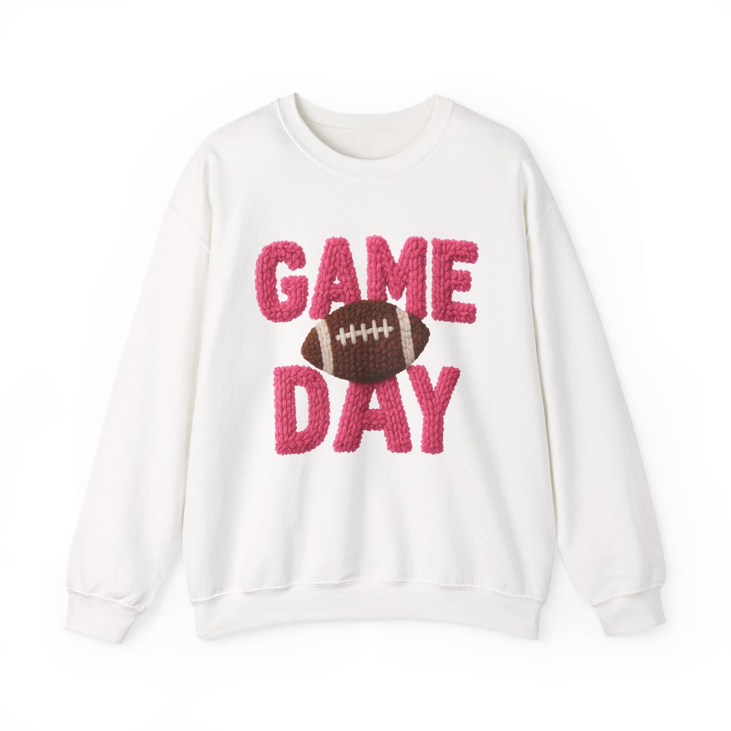 Game Day Football Yarn Crewneck Sweatshirt