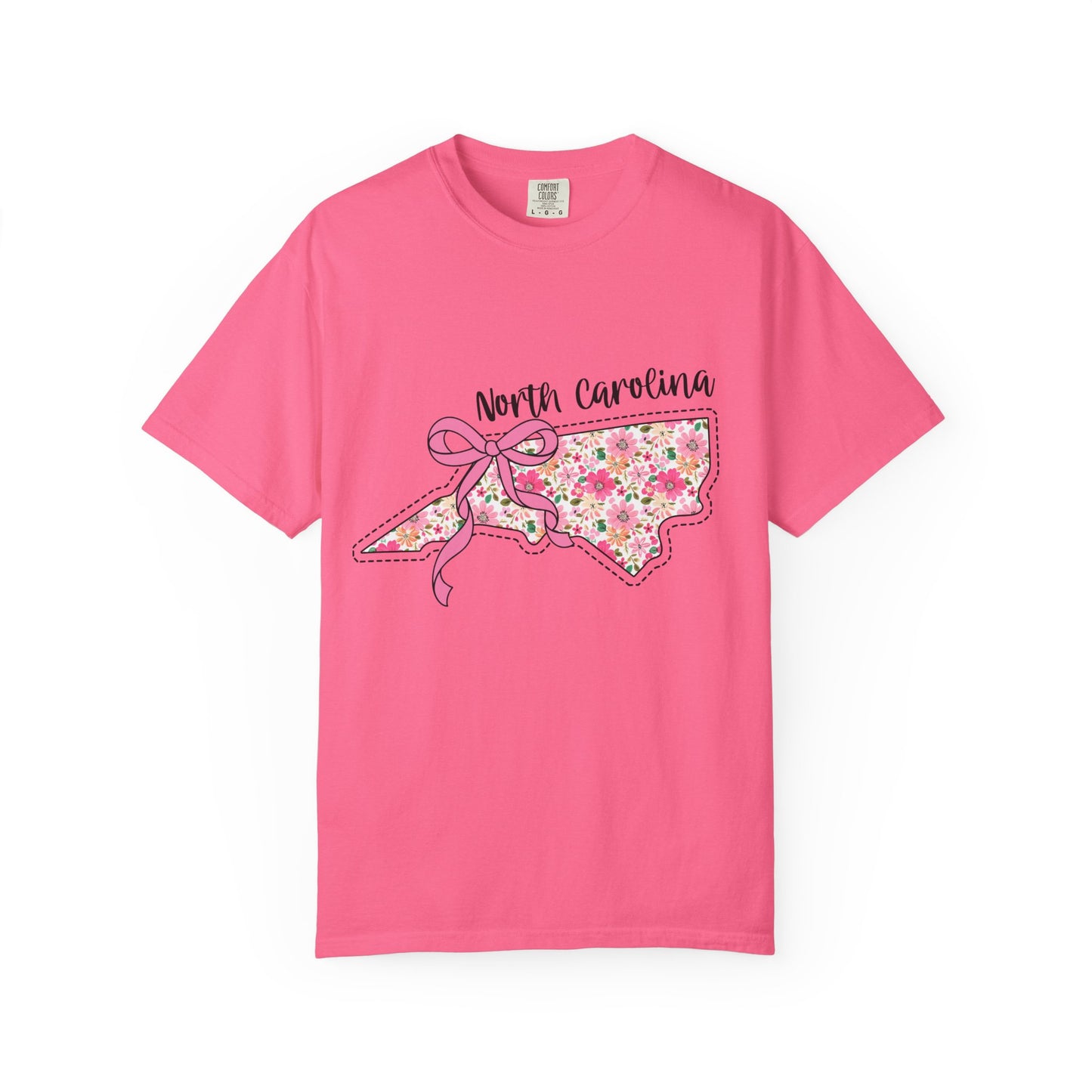 North Carolina Floral T-Shirt | Unisex Garment-Dyed Tee | Casual Wear, Spring/Summer Fashion