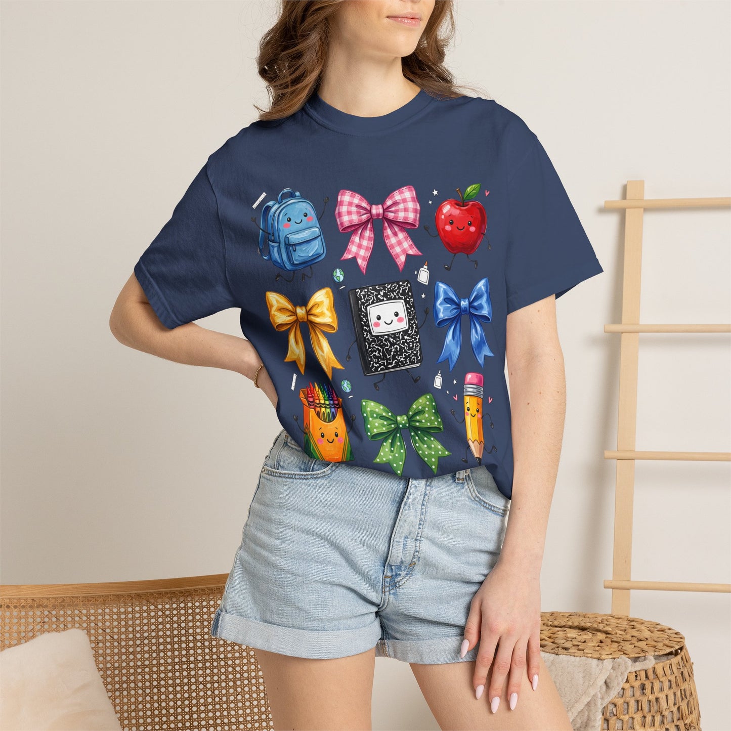 Back-to-School Cute School Supplies Doodles Graphic Tee