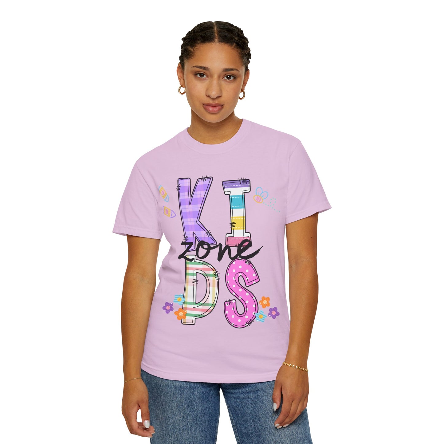Kids Zone Daycare Comfort Colors Tee - Spring Pastels Stacked