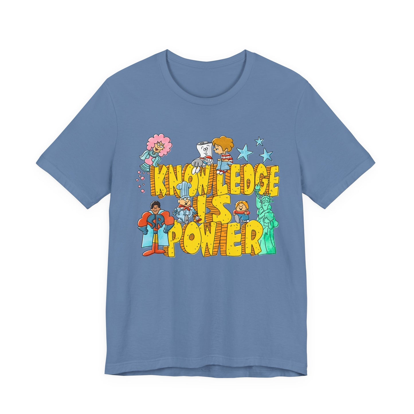 Knowledge Is Power Retro Vintage Graphic Tee