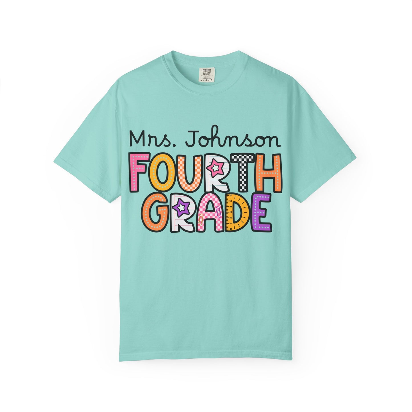 Personalized Fourth Grade Teacher T-Shirt