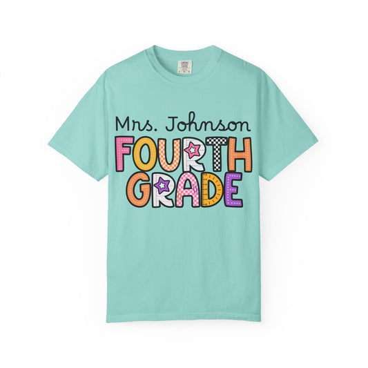 Personalized Fourth Grade Teacher T-Shirt