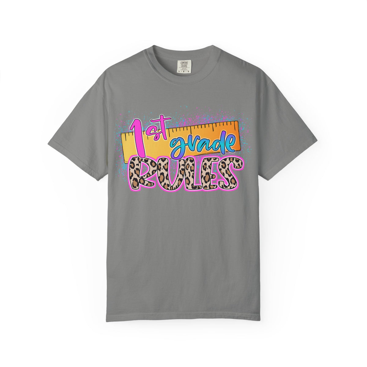 First Grade Rules T-Shirt, Unisex Garment-Dyed Tee, Back to School Top, Teacher Gift