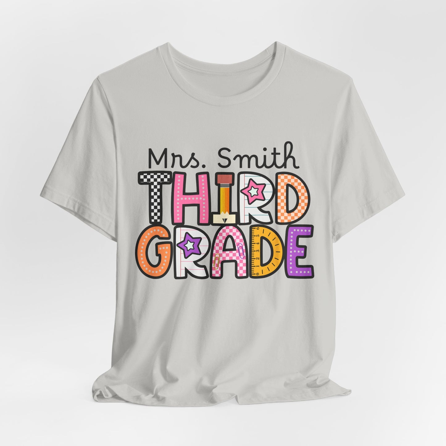 Personalized Fourth Grade Teacher Graphic Tee