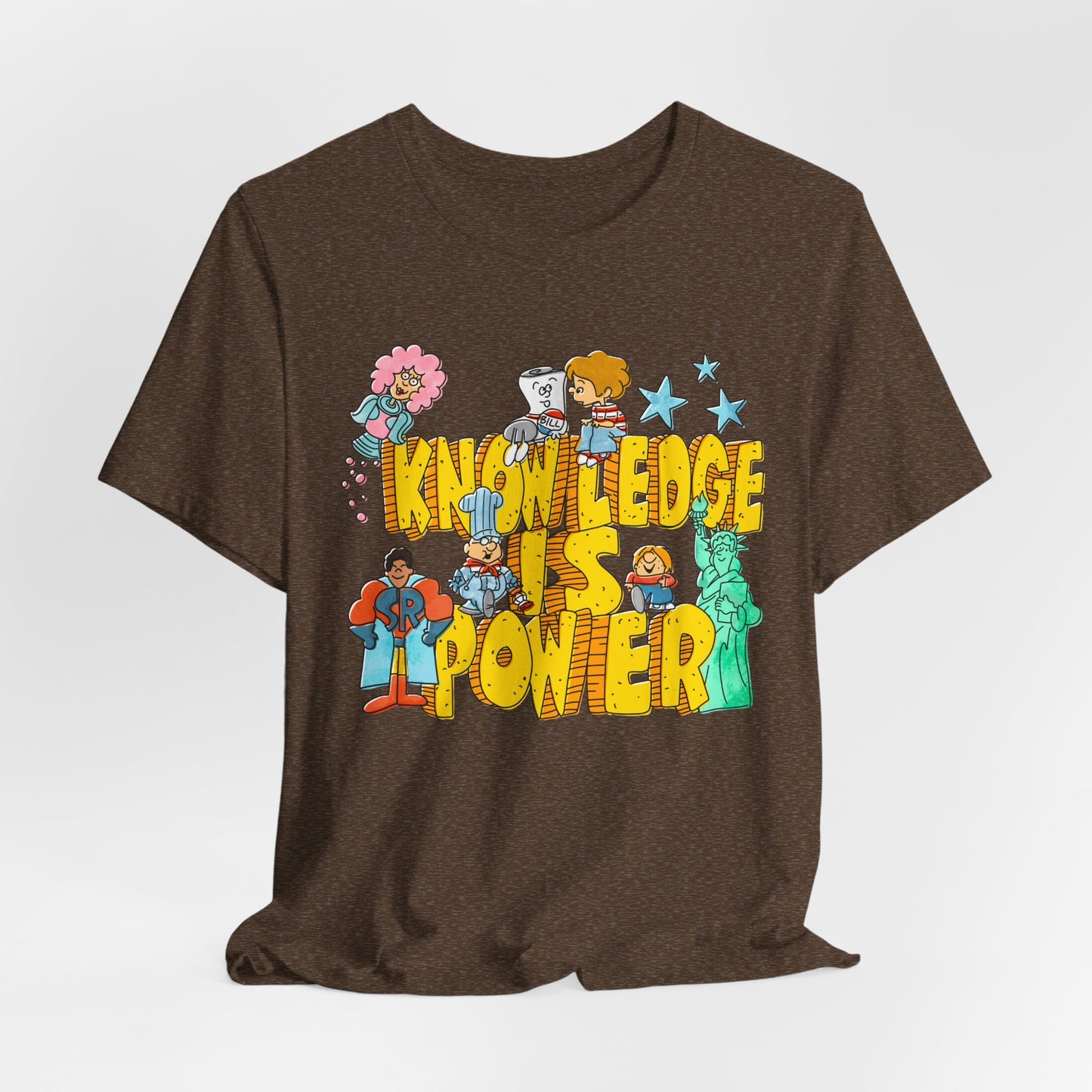 Knowledge Is Power Retro Vintage Graphic Tee