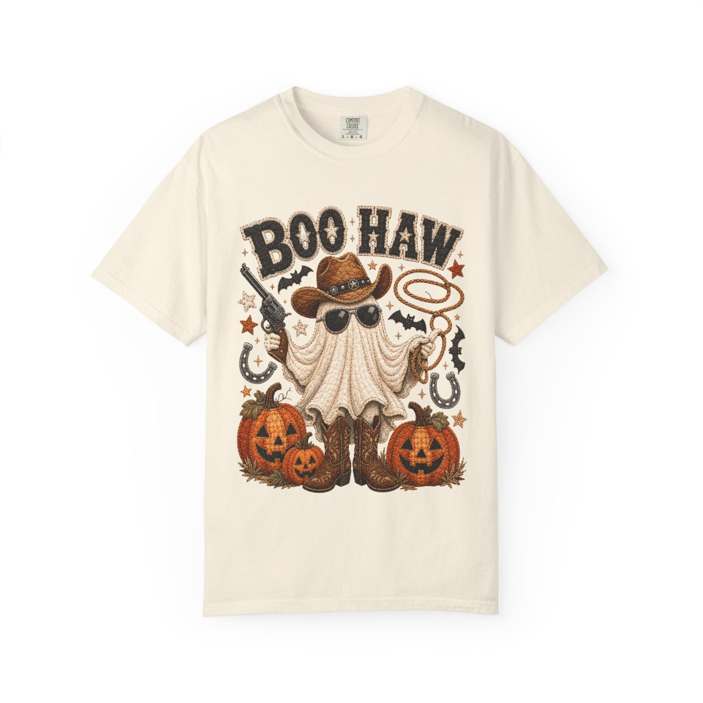 Boo Haw Cowboy Halloween Ghost T-Shirt
