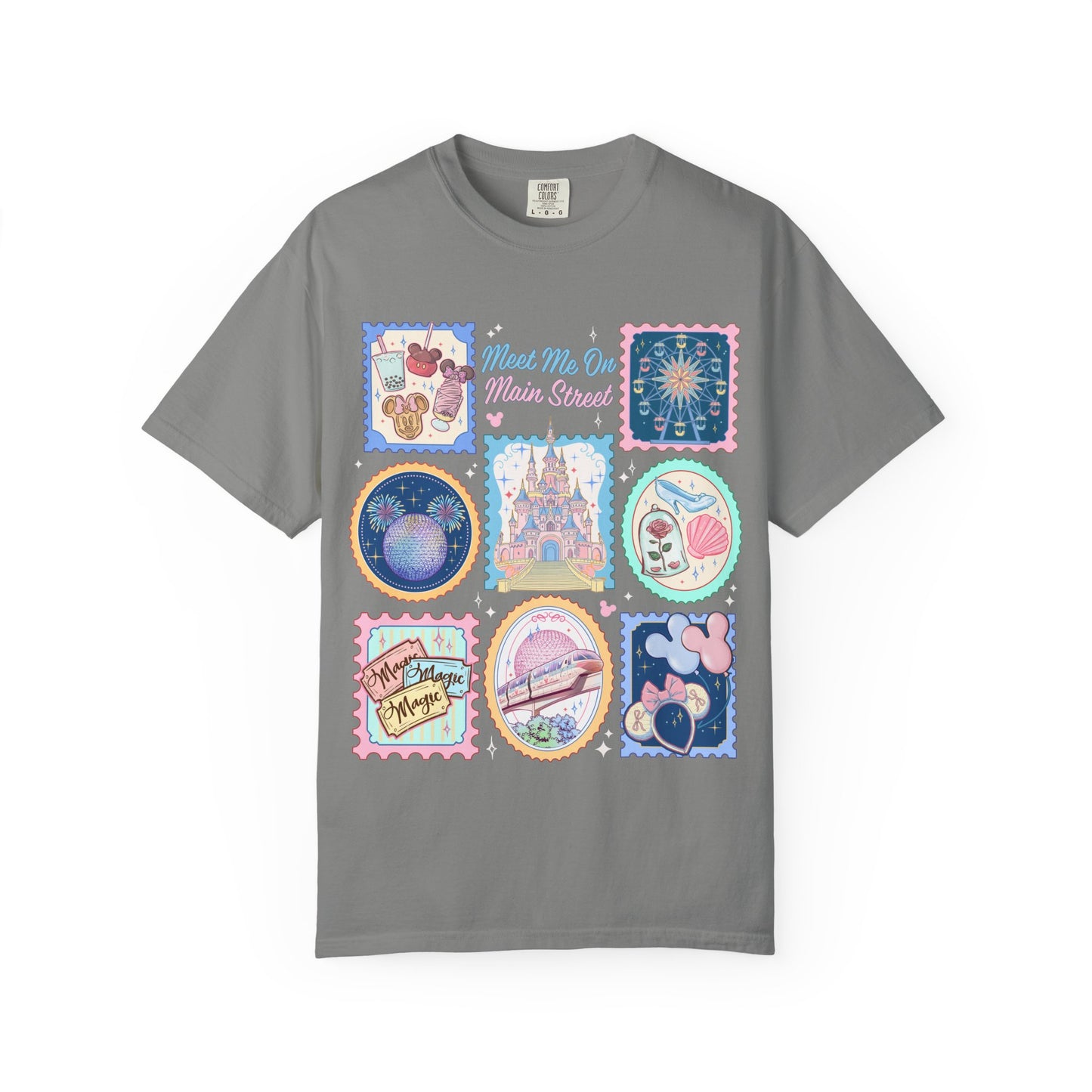 Theme Park Vintage Stamp Tee - Meet Me On Main Street