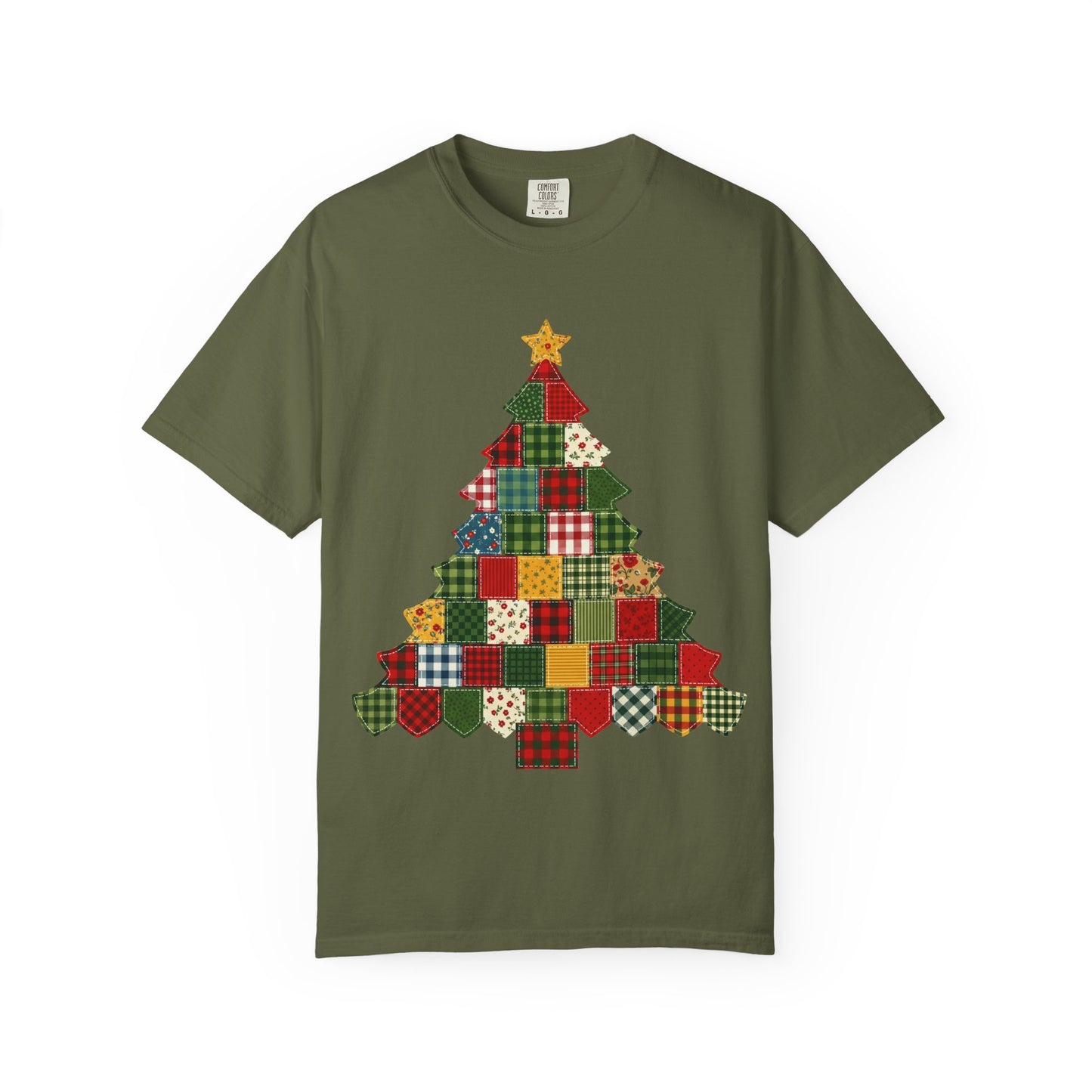 Christmas Patchwork Tree T-Shirt