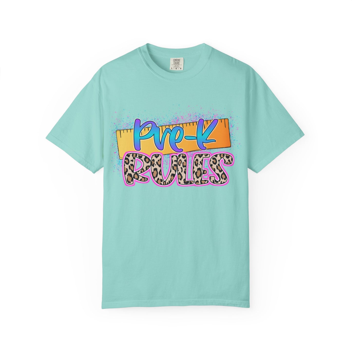 Pre-K Rules T-Shirt, Fun Preschool Shirt, Unisex Garment-Dyed Tee, Back to School Top, Teacher Gift