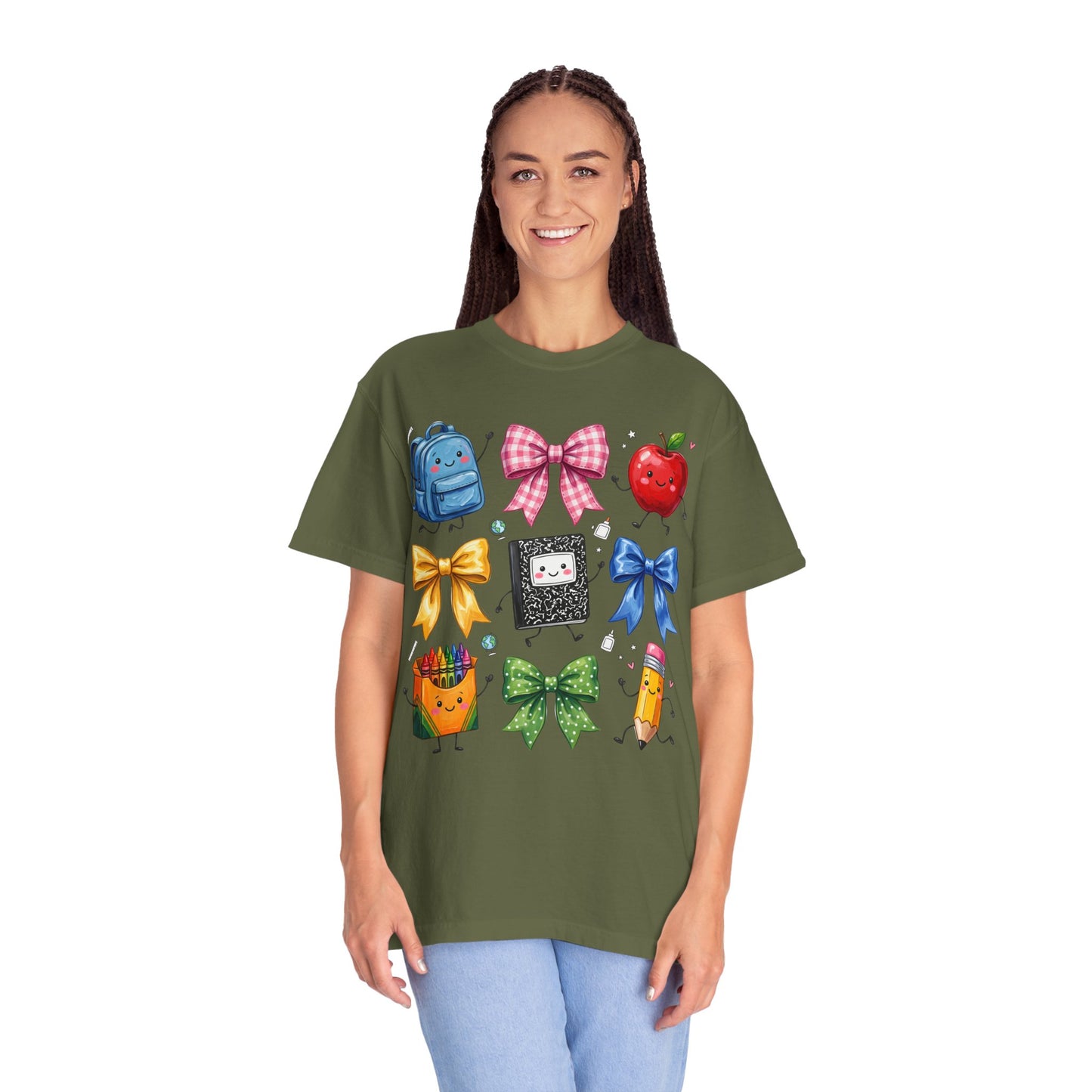 Back-to-School Cute School Supplies Doodles Graphic Tee