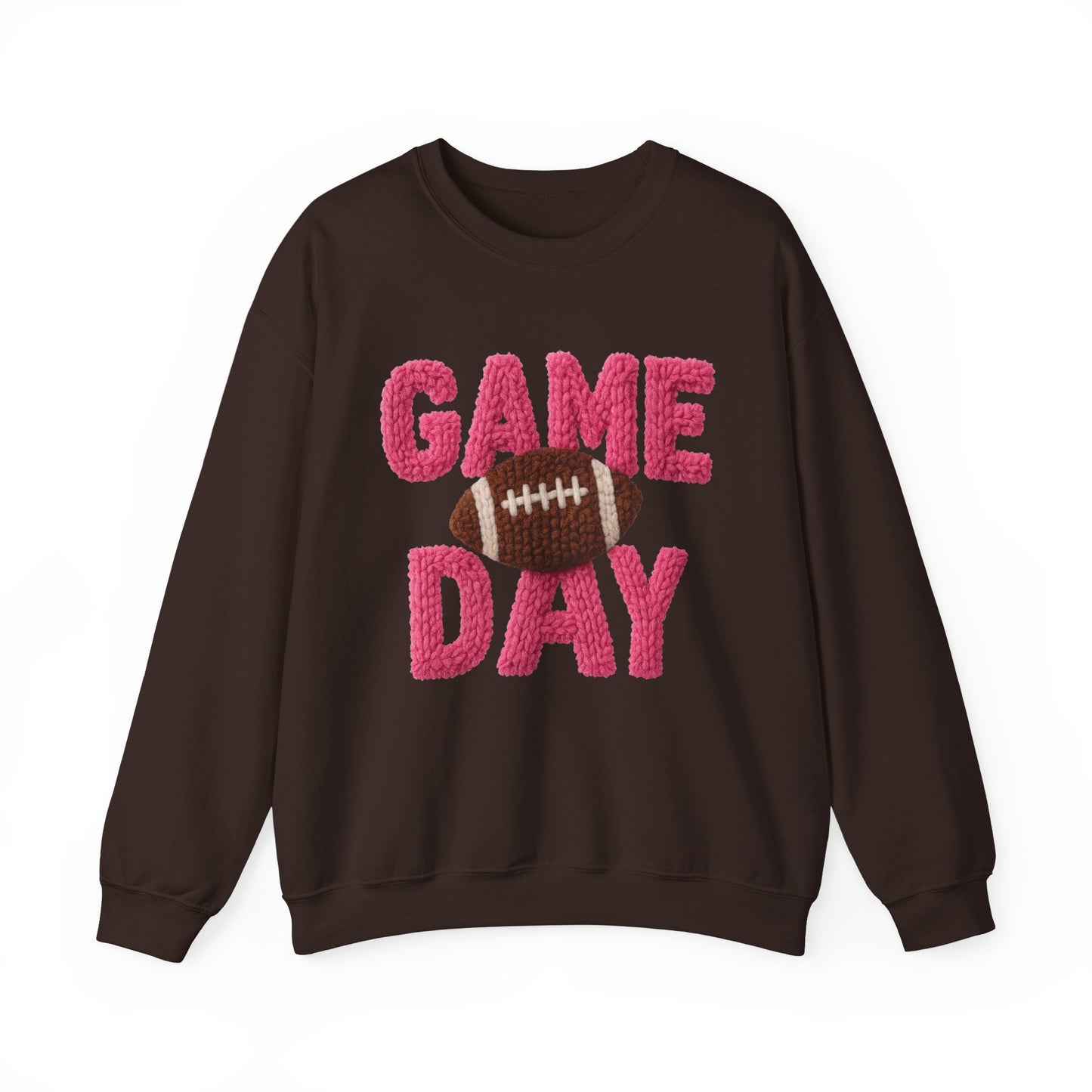 Game Day Football Yarn Crewneck Sweatshirt