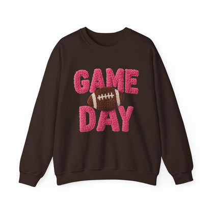 Game Day Football Yarn Crewneck Sweatshirt