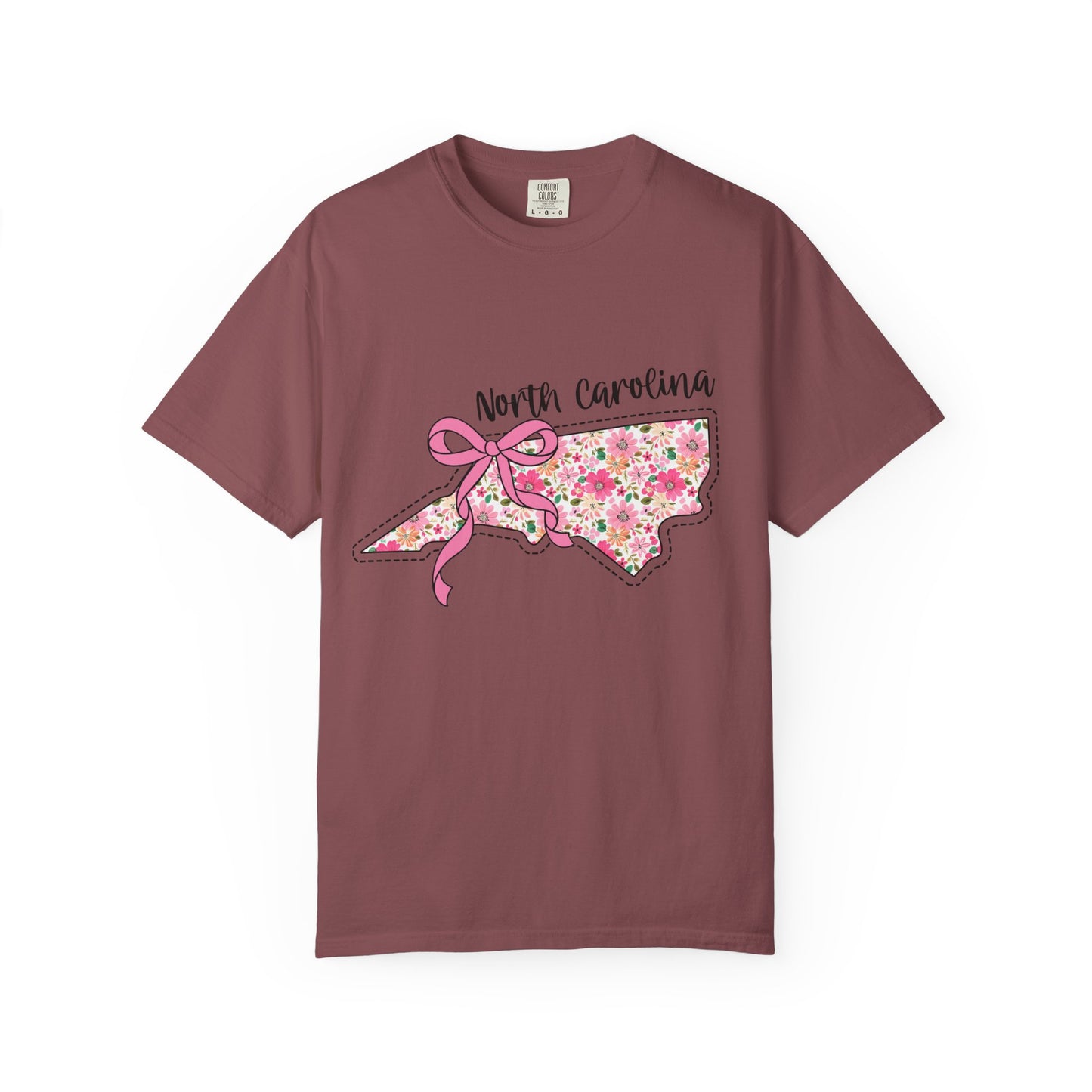 North Carolina Floral T-Shirt | Unisex Garment-Dyed Tee | Casual Wear, Spring/Summer Fashion