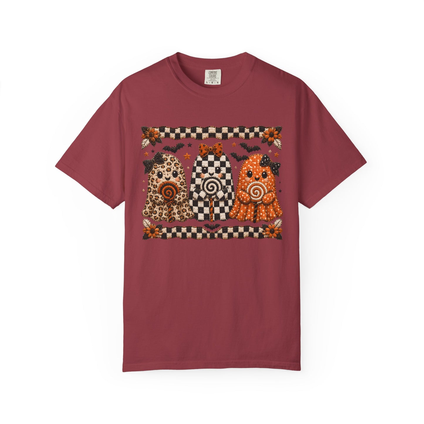Spooky Halloween Folk Art Trio Ghosts T-Shirt