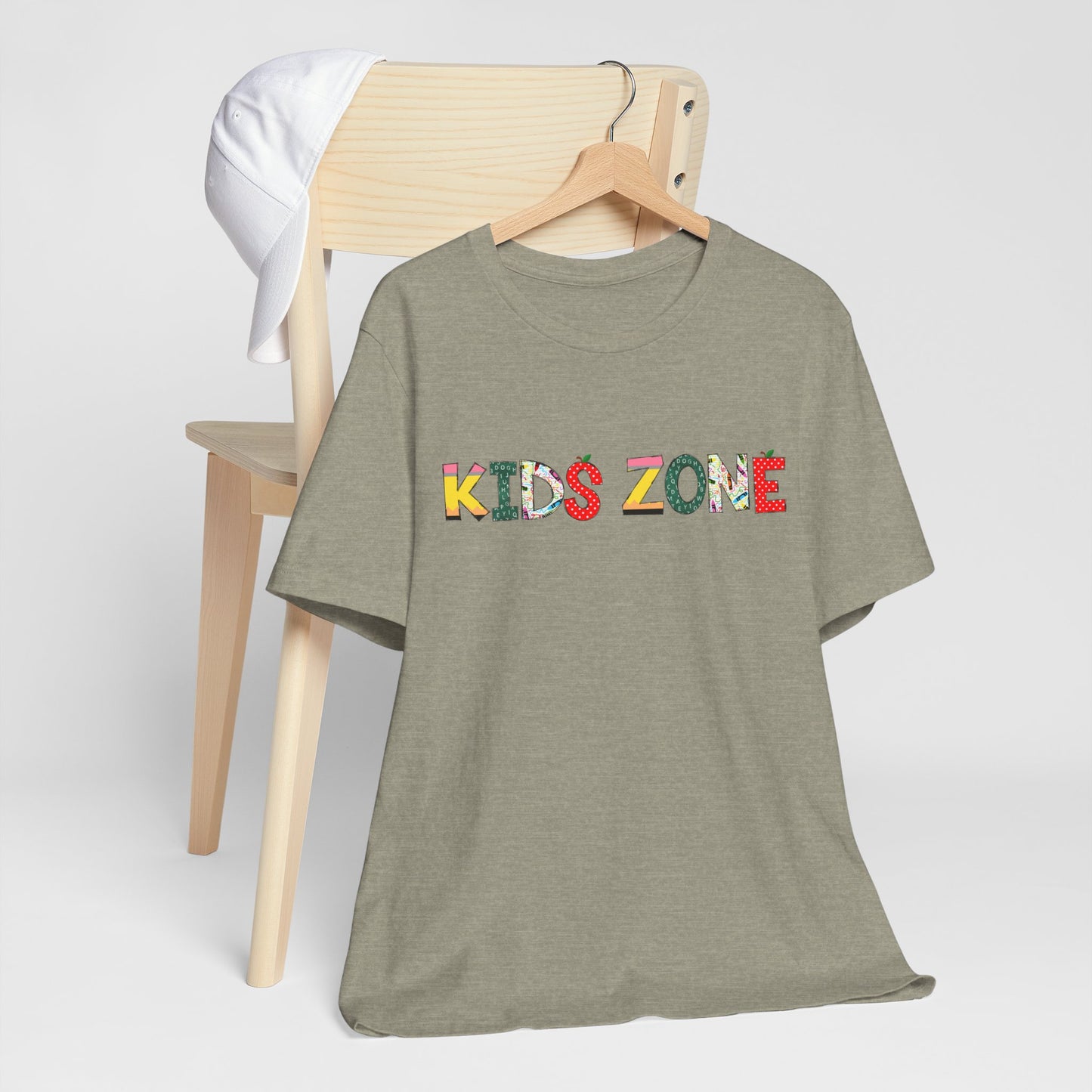 Kids Zone Daycare T-Shirt — School Print Lettering