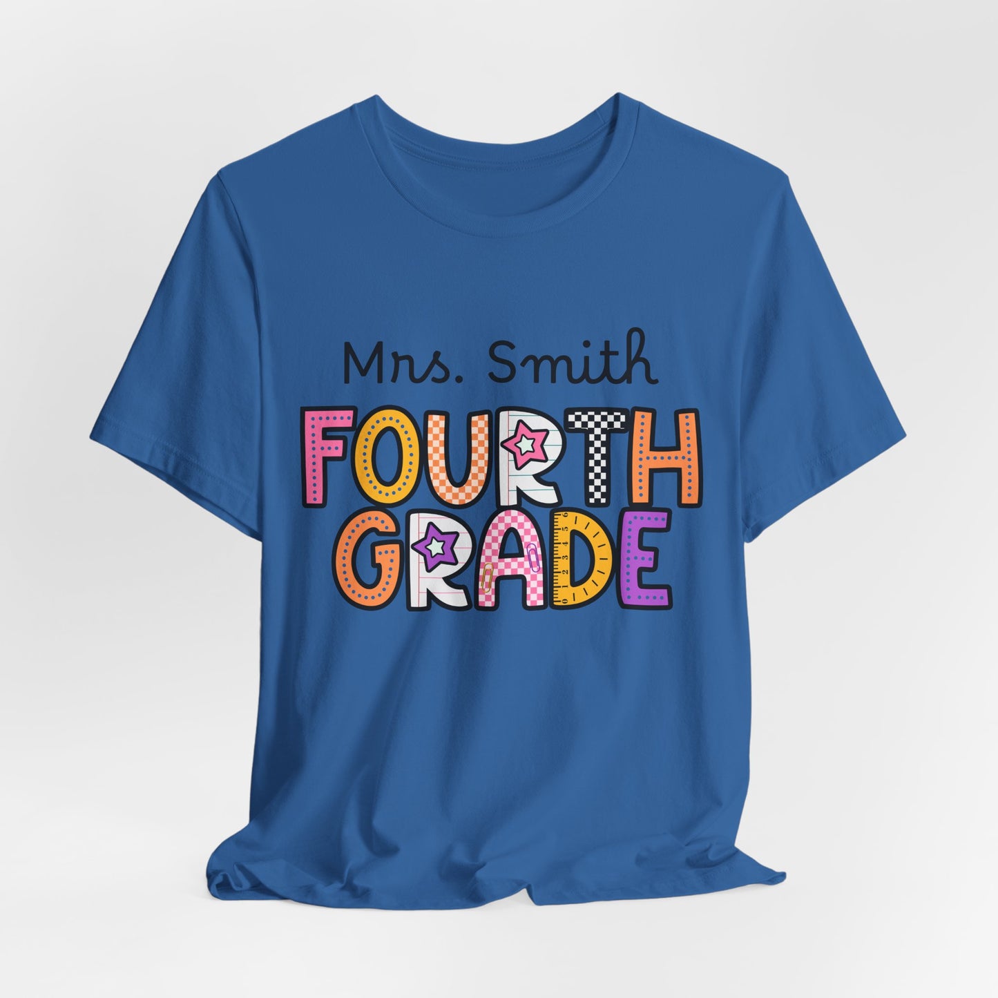 Personalized Fourth Grade Teacher T-Shirt