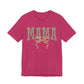 Mama Leopard Print Tee — Floral Bow Mother's Day Shirt