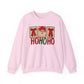 Ho Ho Ho Santa Patch Holiday Faux Yarn Christmas Crewneck