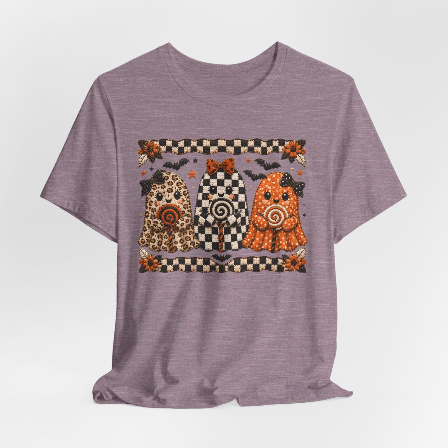Spooky Halloween Folk Art Ghost Trio T-Shirt