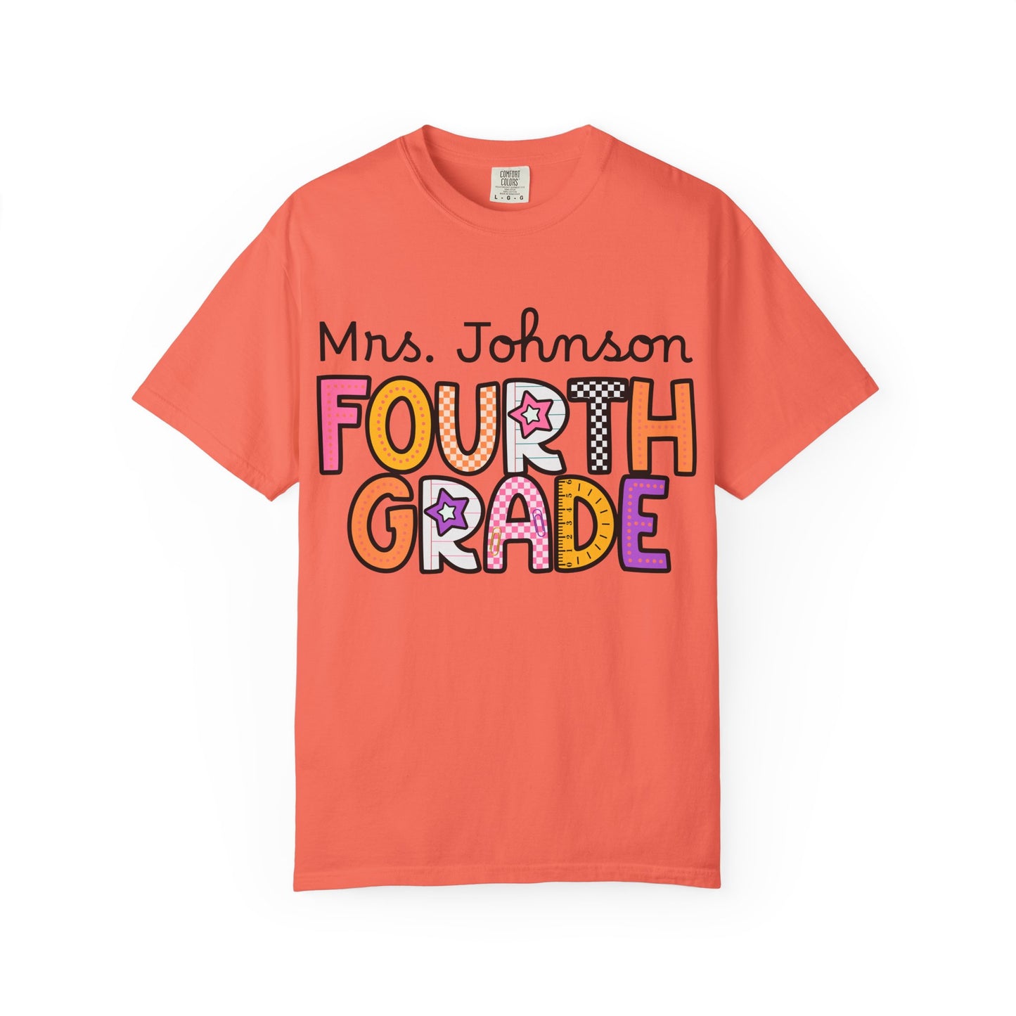 Personalized Fourth Grade Teacher T-Shirt