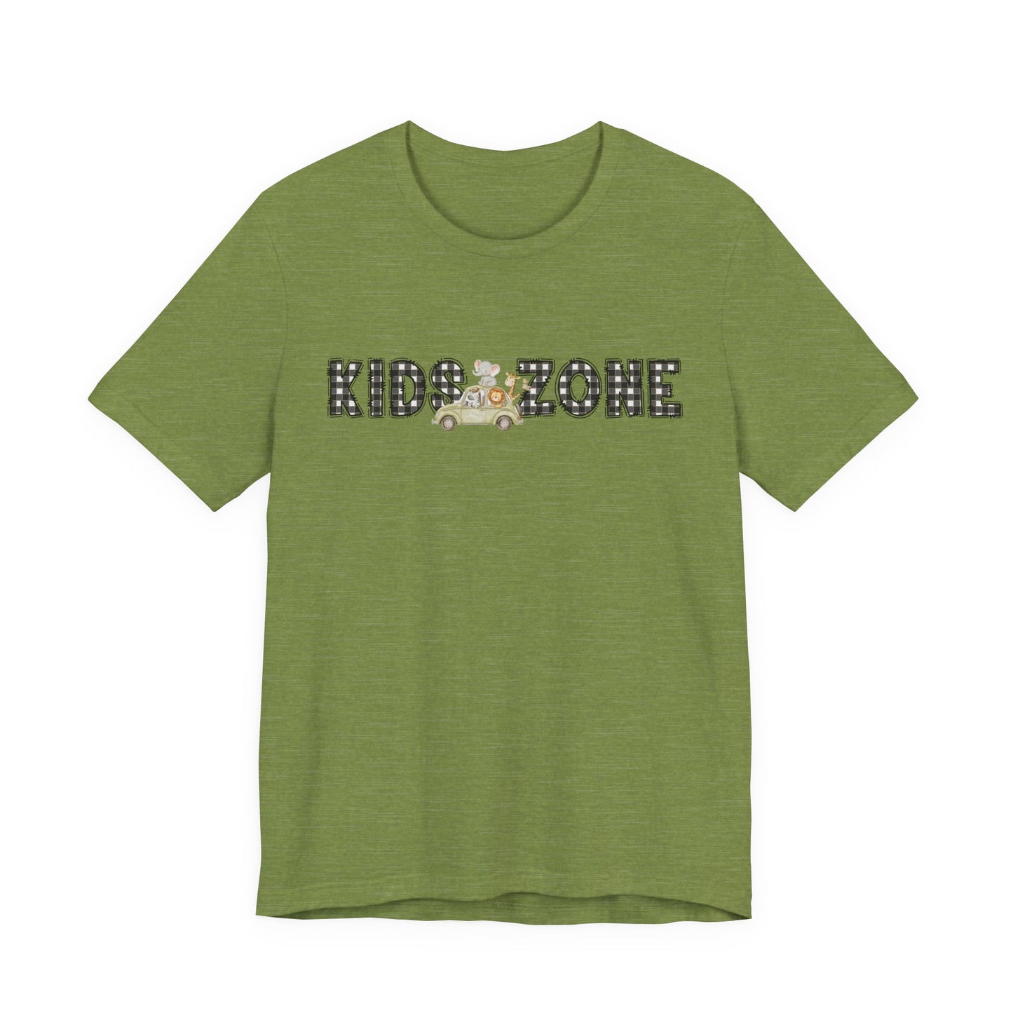Kids Zone Daycare T-Shirt — Checkered Safari
