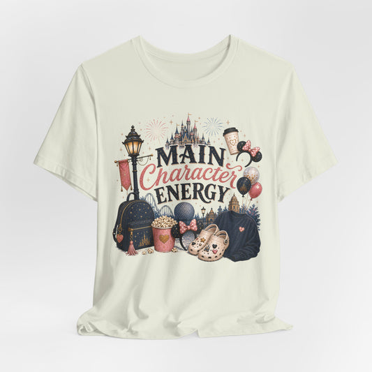 Main Character Energy Tee — Theme Park Fan Graphic T‑Shirt