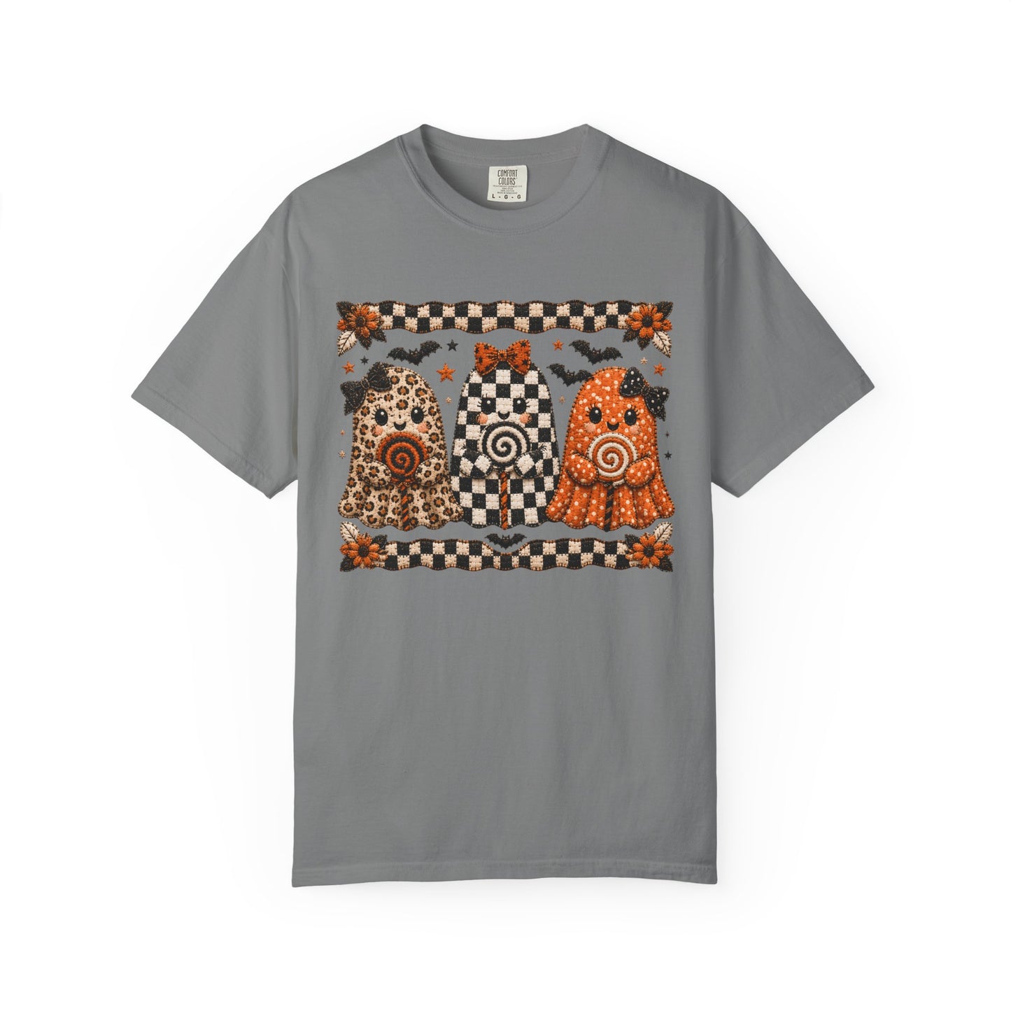 Spooky Halloween Folk Art Trio Ghosts T-Shirt