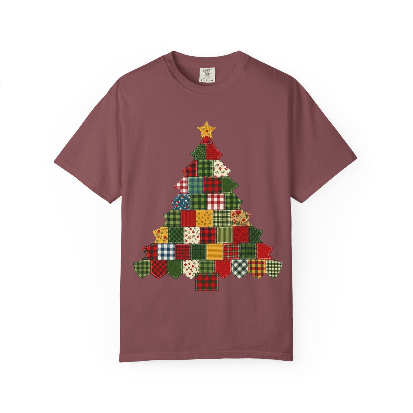 Christmas Patchwork Tree T-Shirt