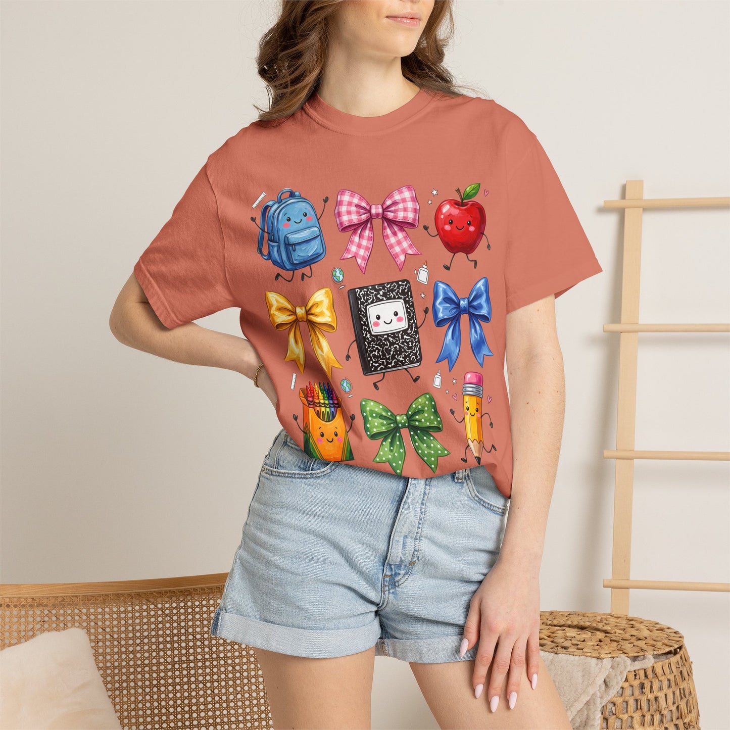 Back-to-School Cute School Supplies Doodles Graphic Tee