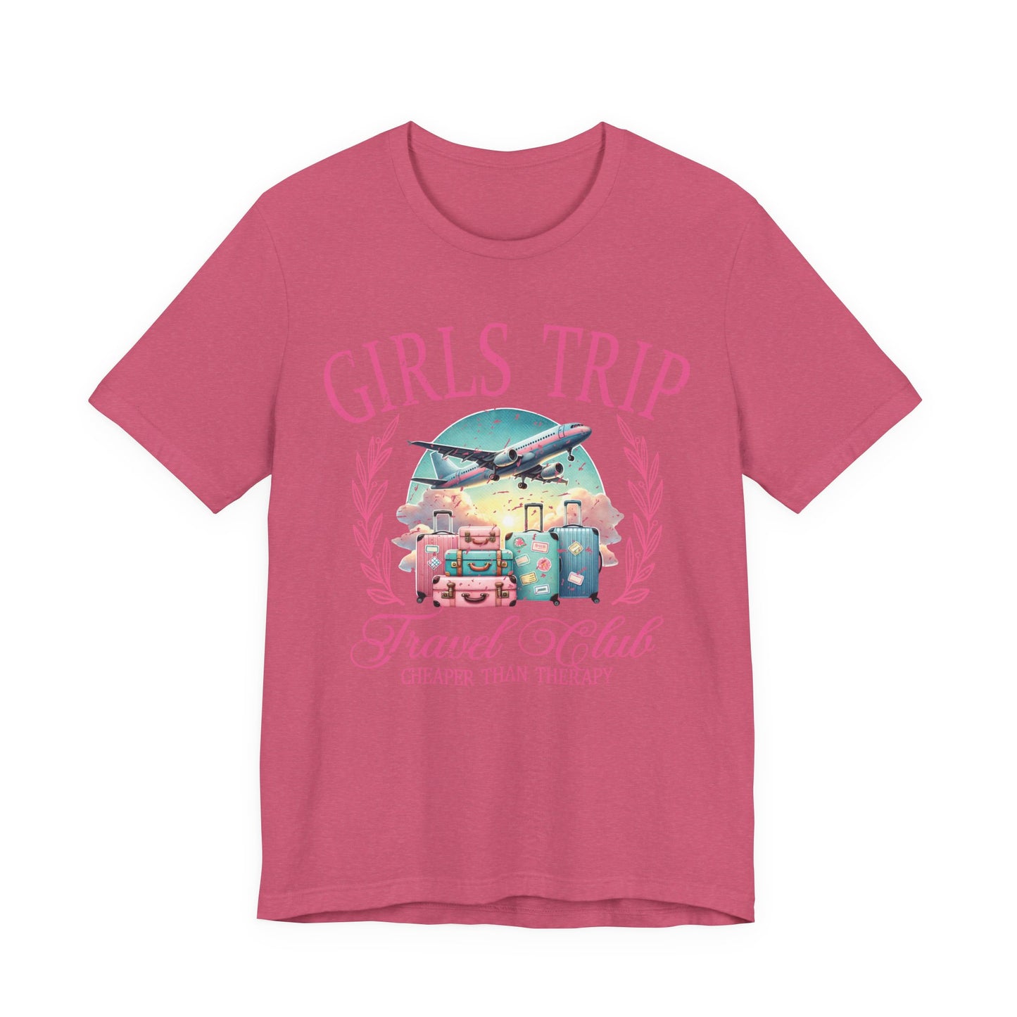 Girls Trip Travel Club Tee — Cute Suitcase & Plane Vacation Shirt