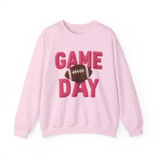 Game Day Football Yarn Crewneck Sweatshirt