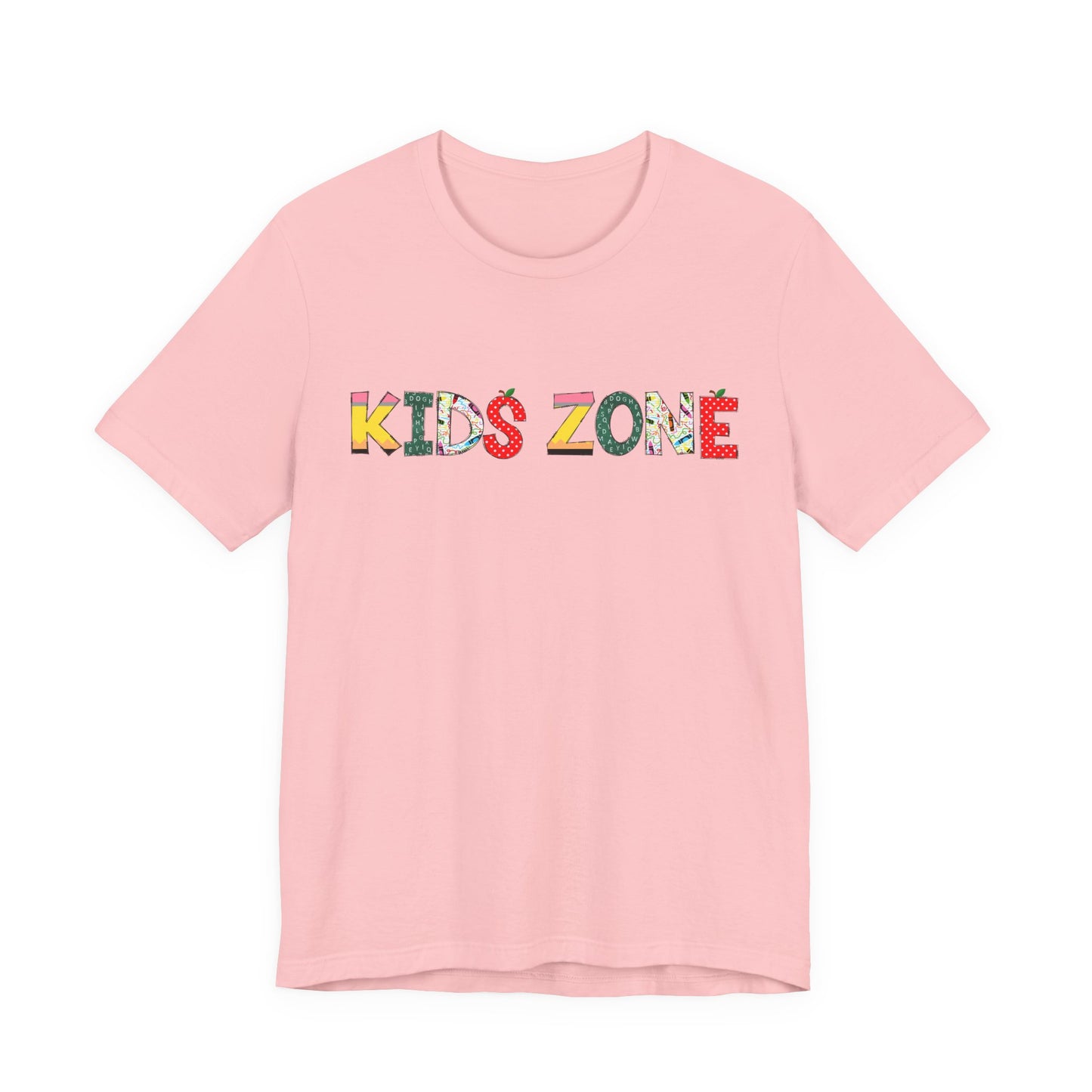 Kids Zone Daycare T-Shirt — School Print Lettering