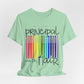 Copy of Rainbow Flair Pen School Staff Tee - Principal With Flair