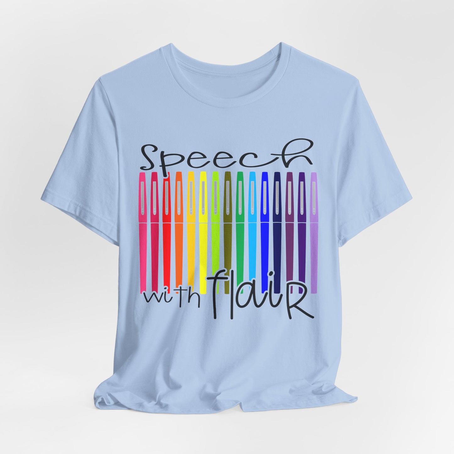 Rainbow Flair Pen School Staff Tee - Speech With Flair