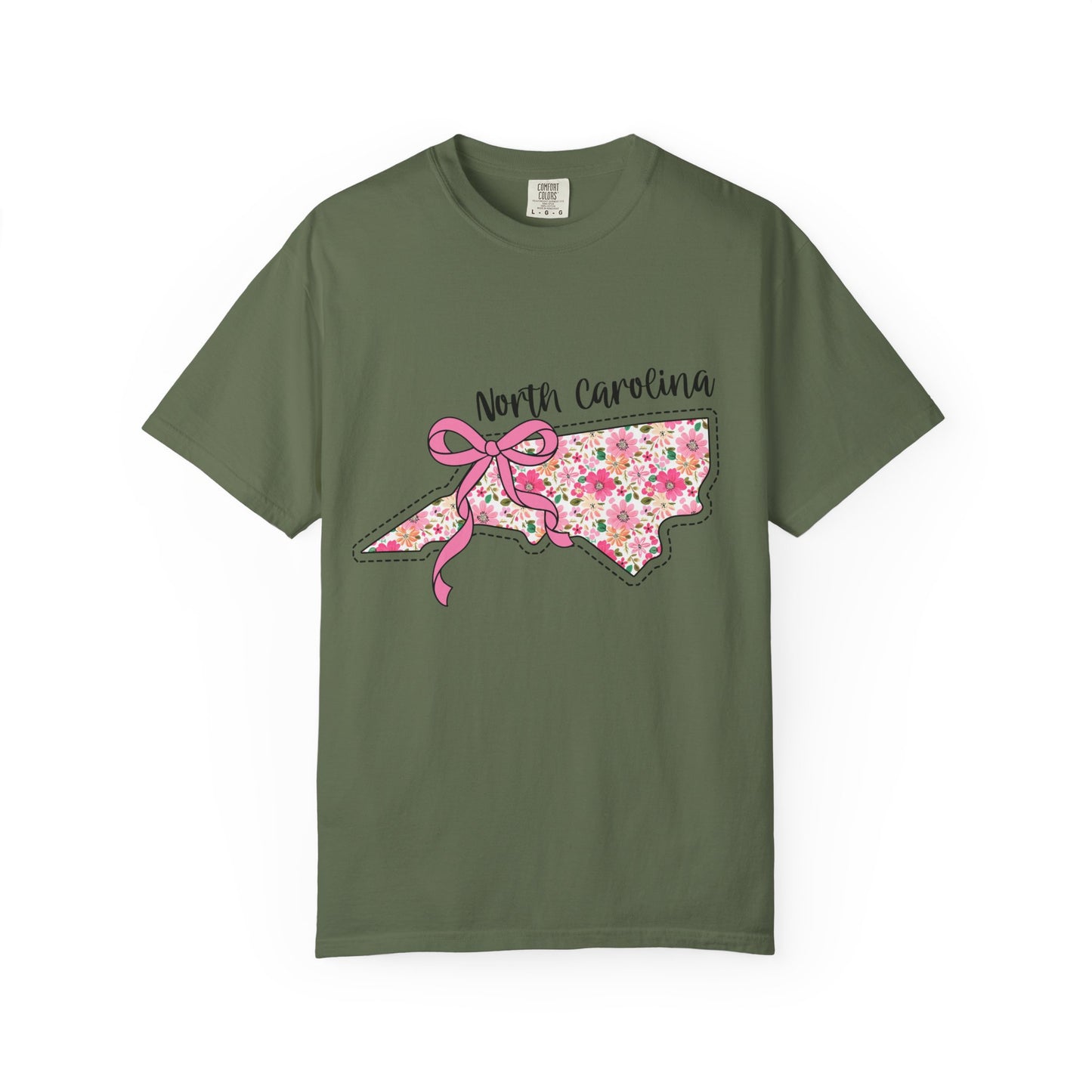 North Carolina Floral T-Shirt | Unisex Garment-Dyed Tee | Casual Wear, Spring/Summer Fashion