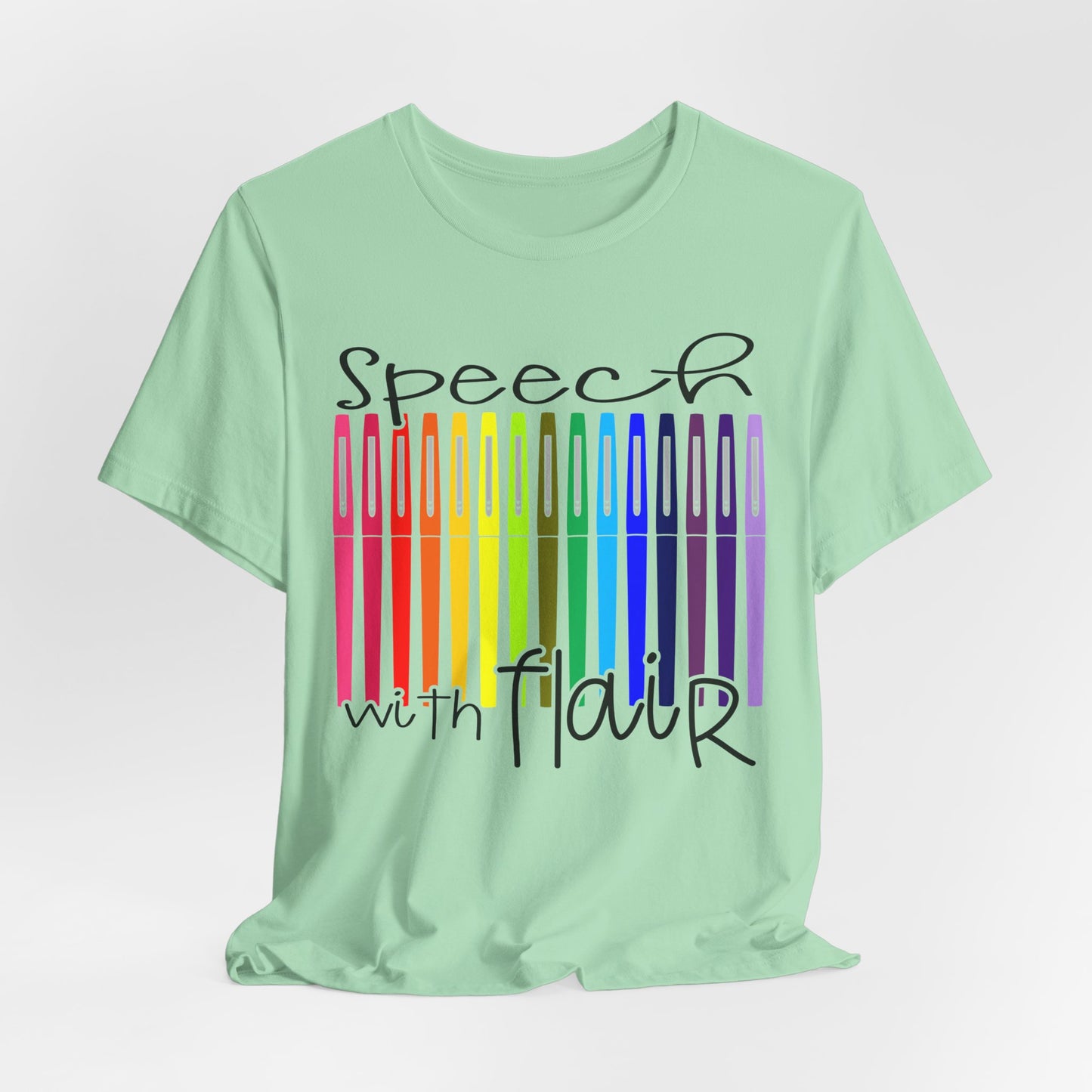 Rainbow Flair Pen School Staff Tee - Speech With Flair