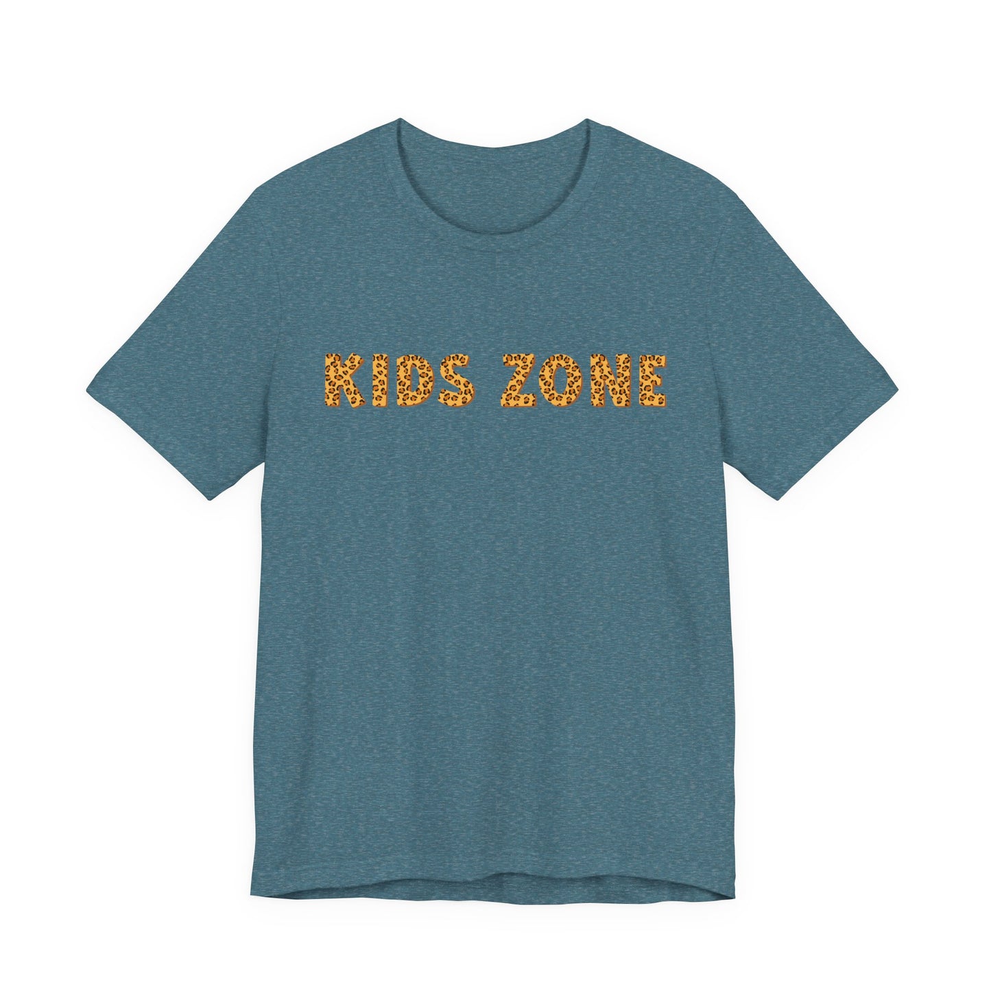 Kids Zone Daycare T-Shirt — Leopard Lettering