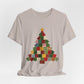 Faux Patchwork Christmas Tree Tee