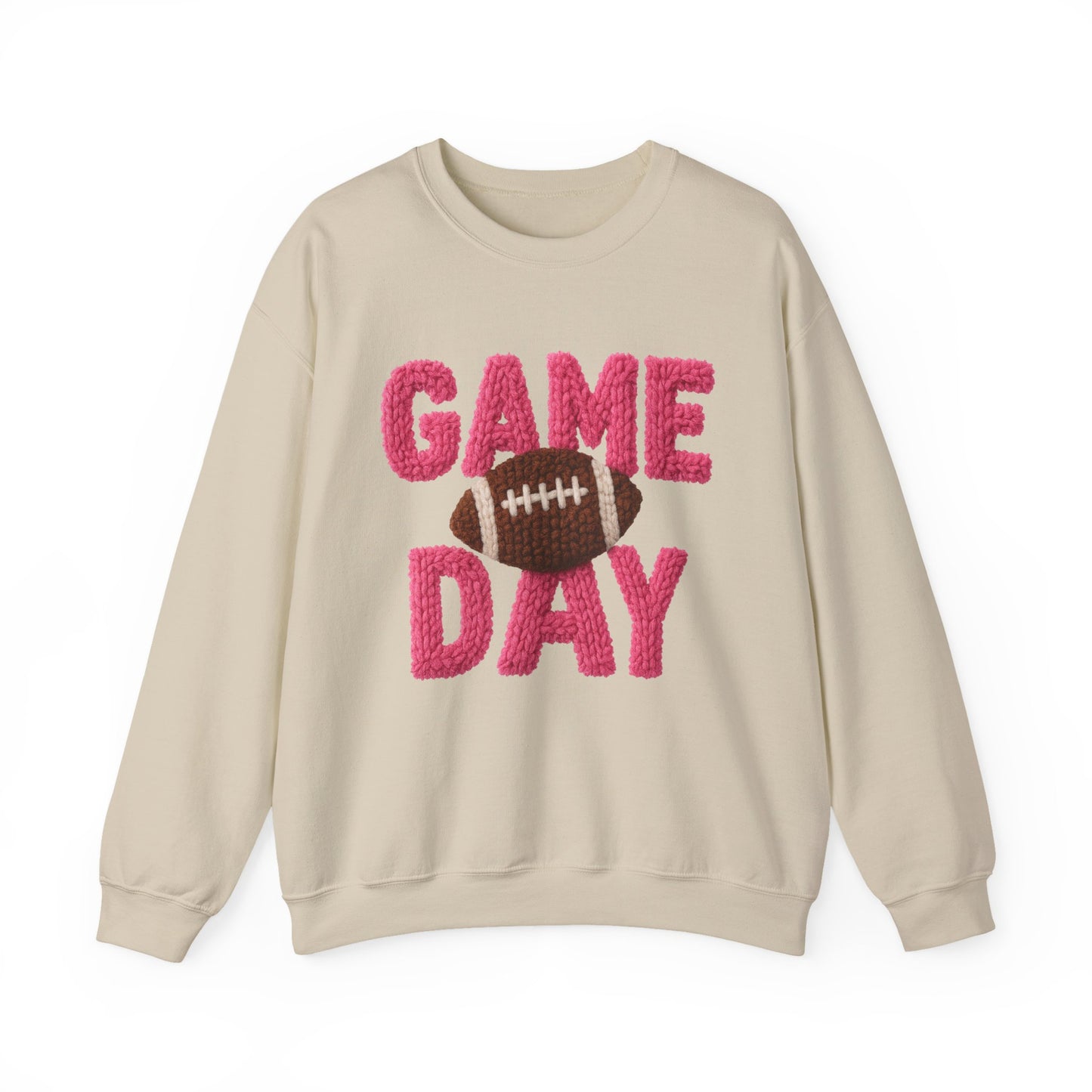 Game Day Football Yarn Crewneck Sweatshirt