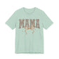 Mama Leopard Print Tee — Floral Bow Mother's Day Shirt