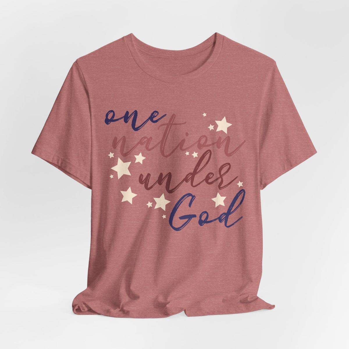 One Nation Under God T-Shirt — Patriotic Faith Tee with Stars