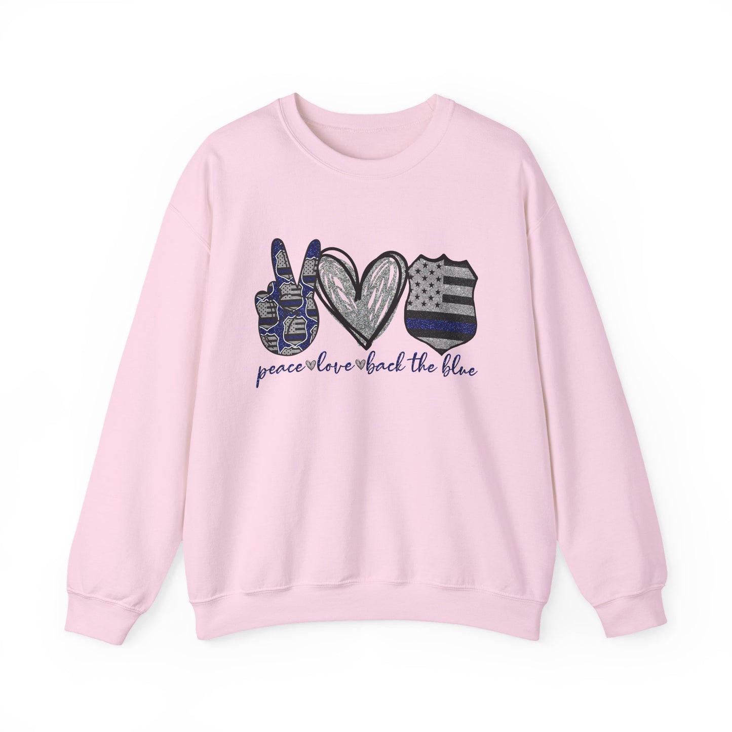 Peace Love Back the Blue Crewneck Sweatshirt