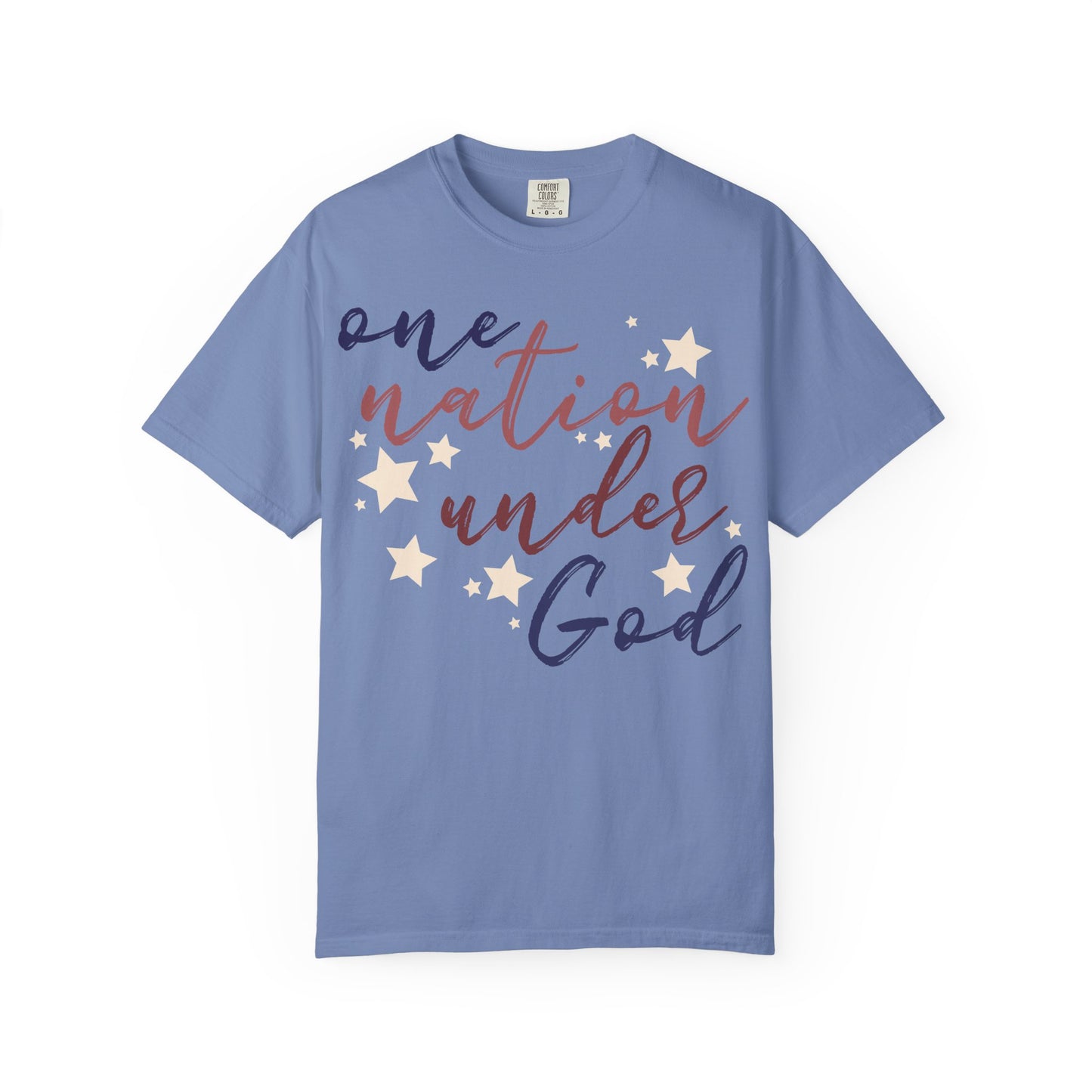 One Nation Under God T-Shirt, Relaxed Fit Shirt, Casual Wear, Gift for Friends, Comfy Everyday Tee