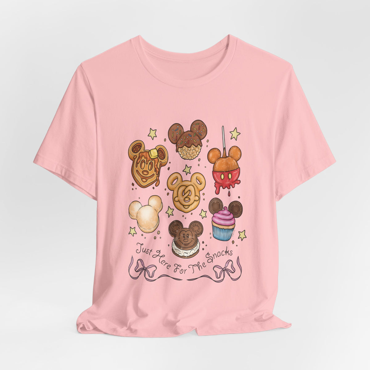 Snack Character T-Shirt — “Just Here for the Snacks” Graphic Tee