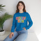 Colorful Dalmation Print Hockey Mom Crewneck Sweatshirt