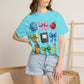 Back-to-School Cute School Supplies Doodles Graphic Tee