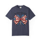 One Nation Under God Patriotic T-shirt with Bow Design